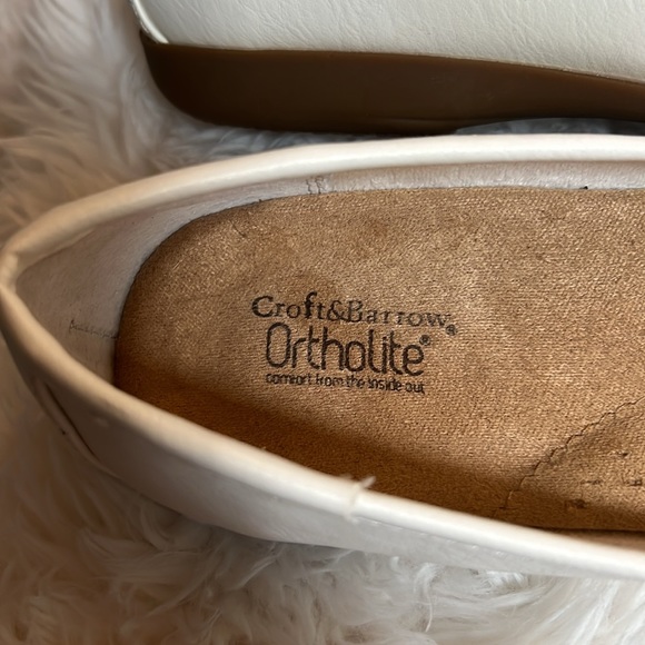 Croft and Borrow Ortholite women’s white flat size 8.5. NWOT - Picture 4 of 6